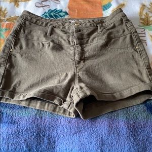 Army green size 10 high waisted jeans short
